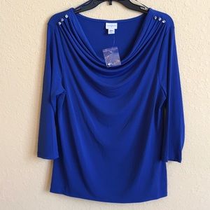 Blue Jaclyn Smith Top CD4